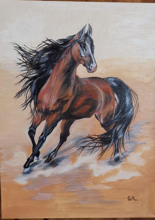 Cheval acrylique