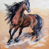 Cheval sur toile